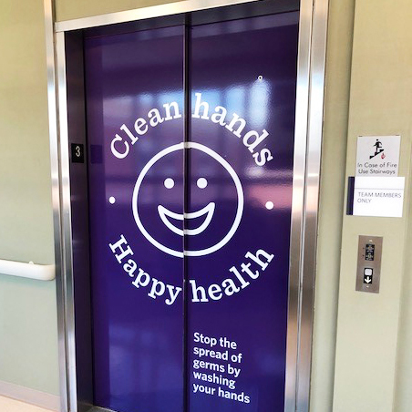 Novant Medical Elevator Wraps These elevator wraps using 3M adhesive vinyl are part of a rollout at multiple Novant Medical Centers across NC and VA.